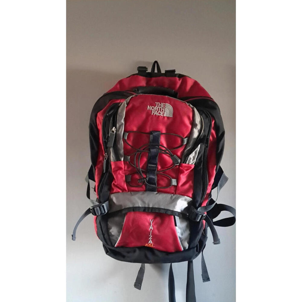 The North Face Yaiza 55L Red and Gray Backpack
